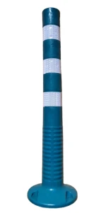 Słupek drogowy uchylny elastyczny odblaskowy blokujący 75cm niebieski SD-75-1N