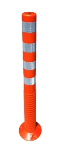 Słupek drogowy uchylny elastyczny odblaskowy blokujący 100 cm SD-100-1 