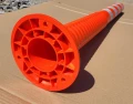 Słupek drogowy uchylny elastyczny odblaskowy blokujący 100 cm SD-100-1  - Zdjęcie 9