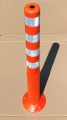 Słupek drogowy uchylny elastyczny odblaskowy blokujący 100 cm SD-100-1  - Zdjęcie 7