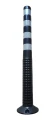 Słupek drogowy uchylny elastyczny odblaskowy blokujący 100 cm czarno-srebrny SD-100-1SC - Zdjęcie 3